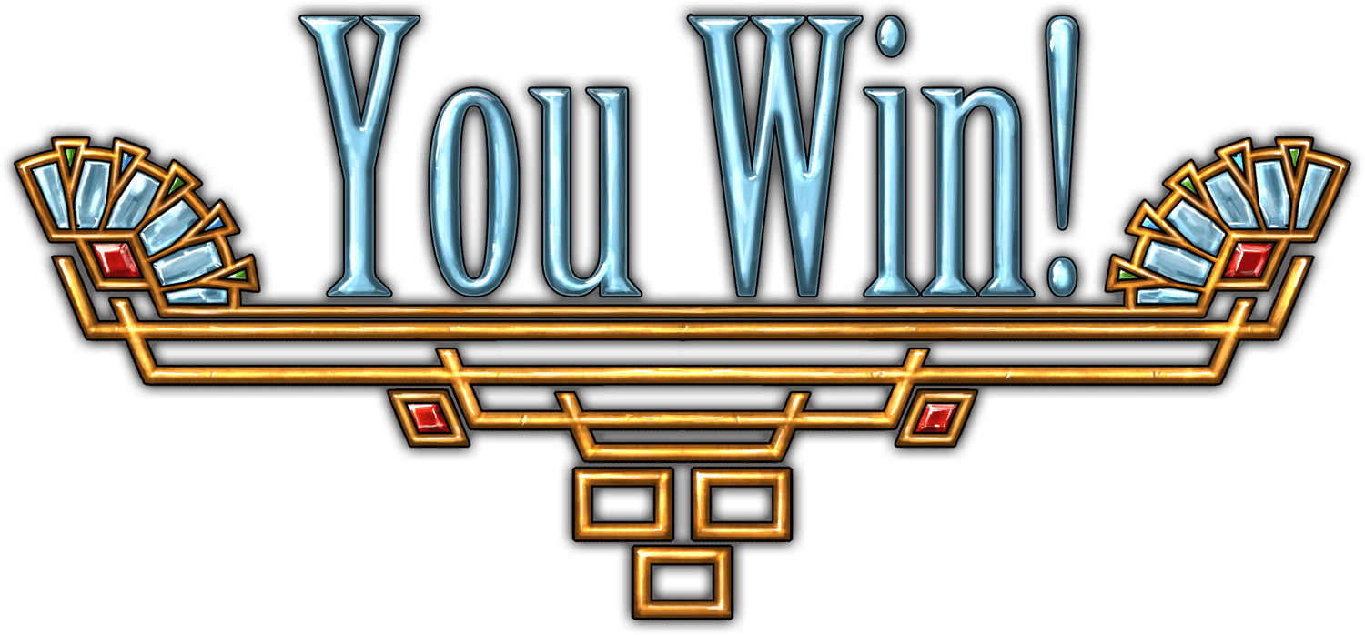 You Win Sign Victory Announcement