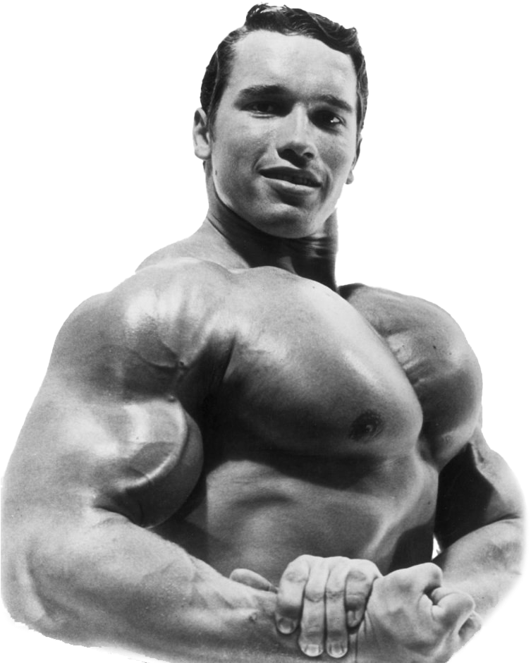 Young Arnold Schwarzenegger Bodybuilding Pose