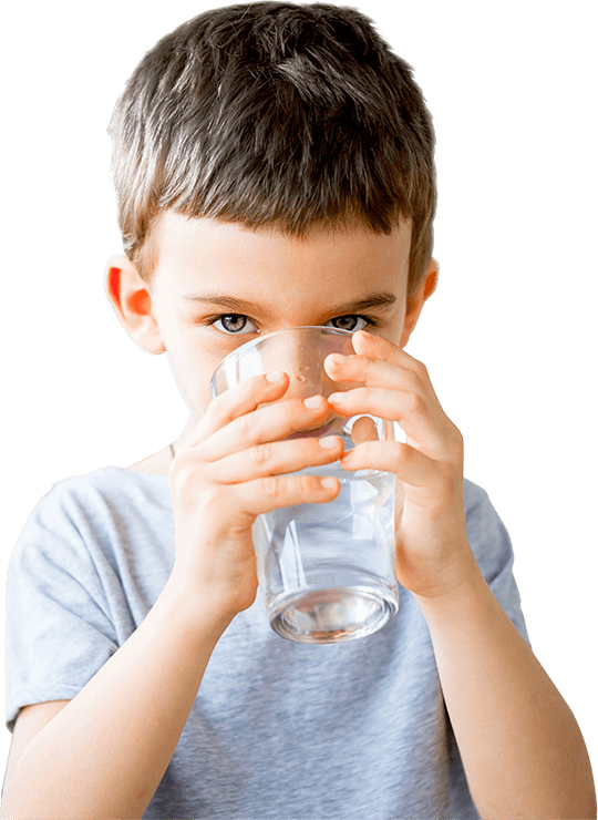 Young Boy Drinking Water