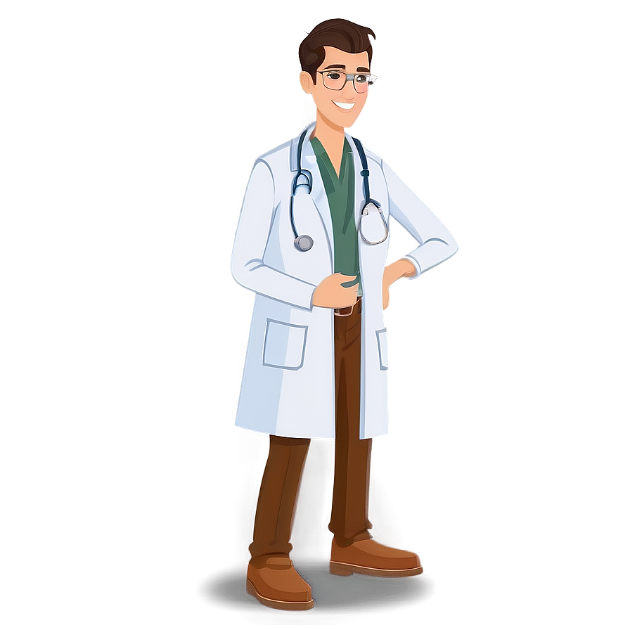 Young Doctor Cartoon Character Png Tvt76