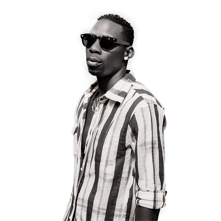 Young Dolph Black And White Png 06122024