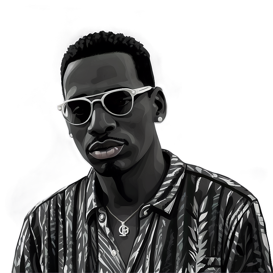 Young Dolph Black And White Png Lle