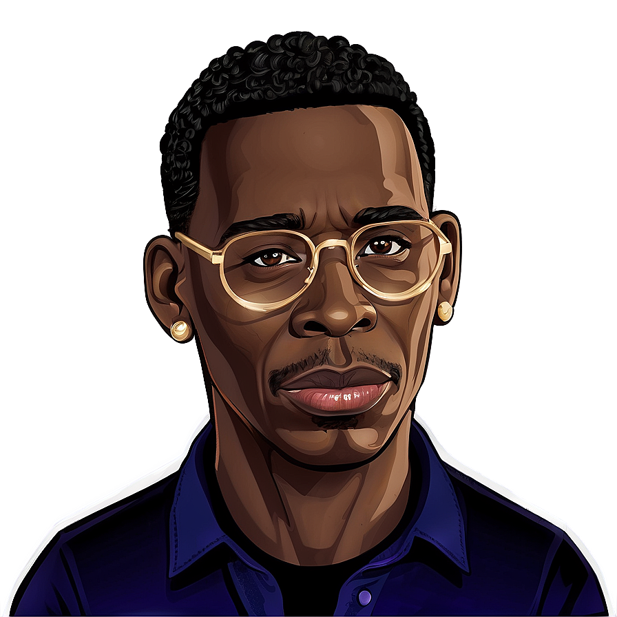 Young Dolph Cartoon Style Png 06122024