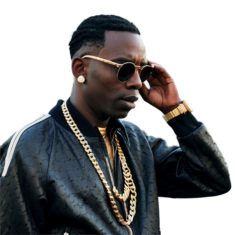 Young Dolph With Headphones Png 34