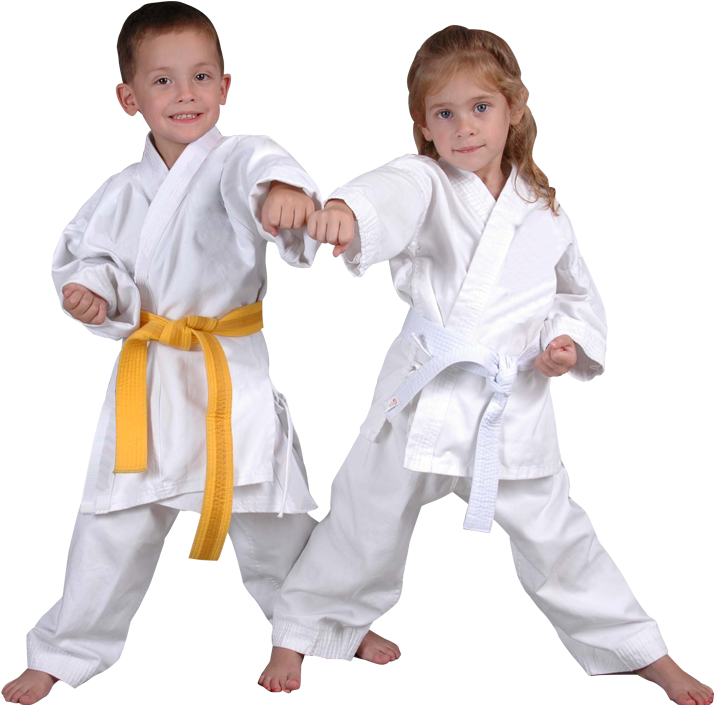 Young Karate Kids Posing