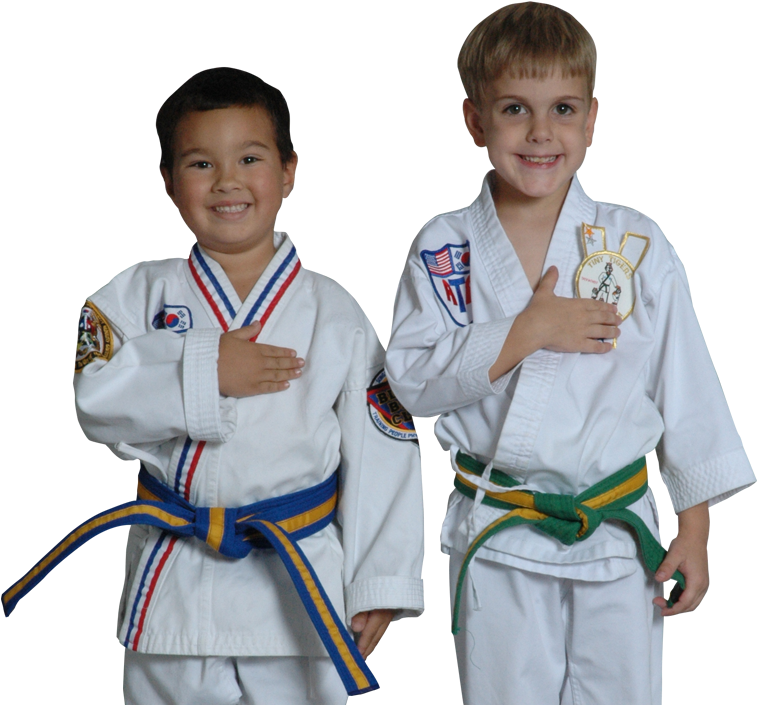 Young Karate Kids Posing