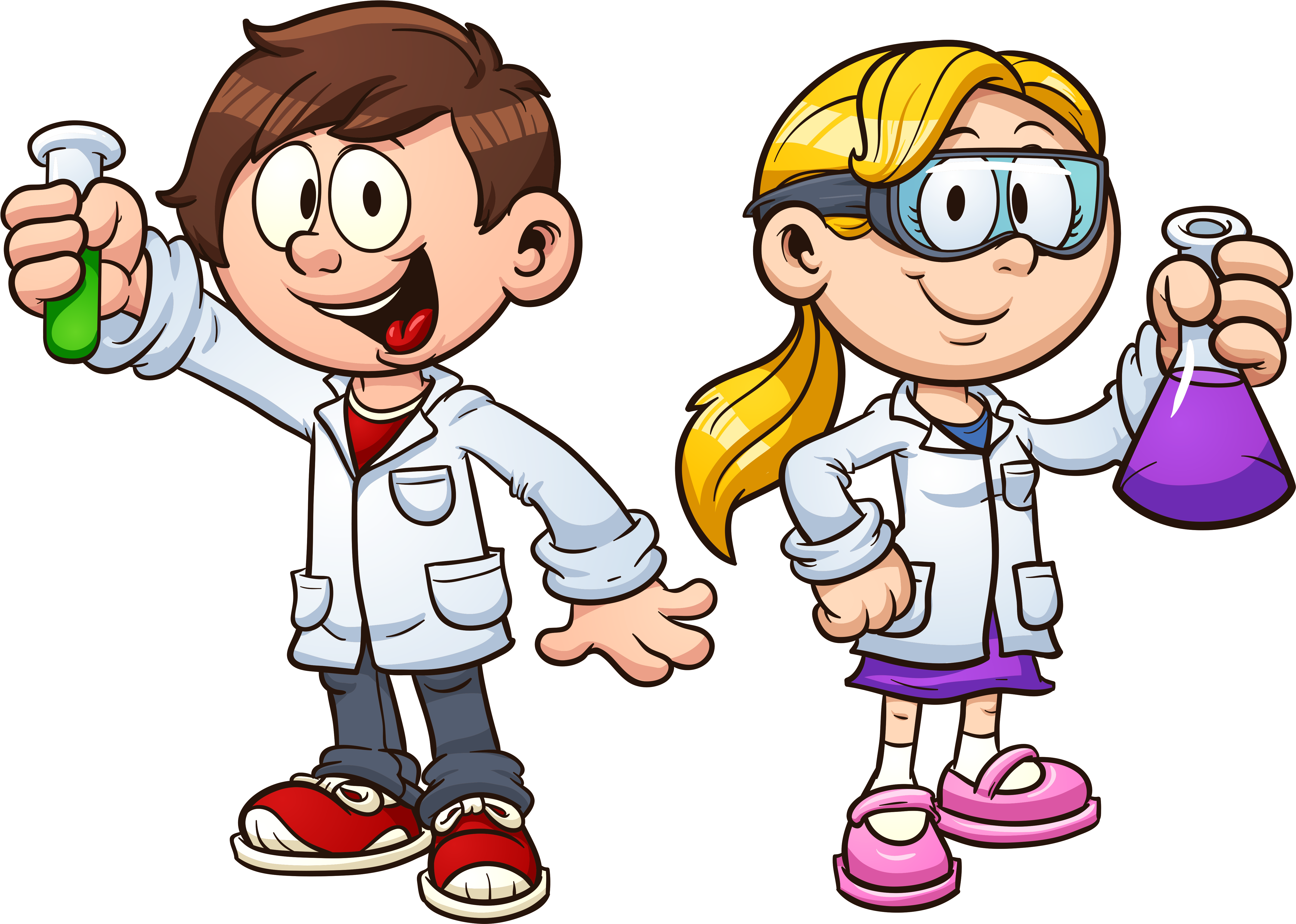 Young Scientists Cartoon