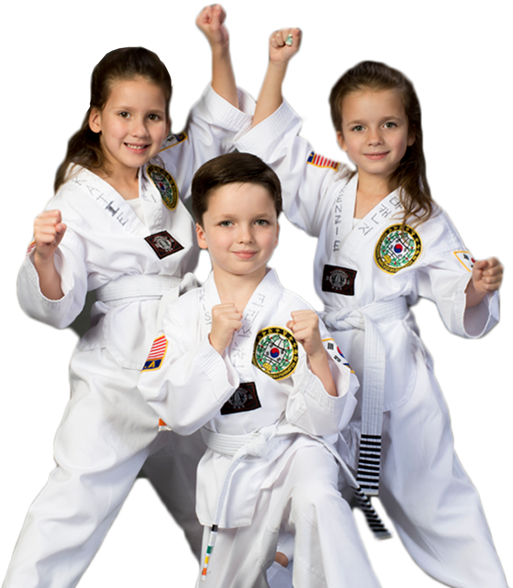 Young Taekwondo Students Posing