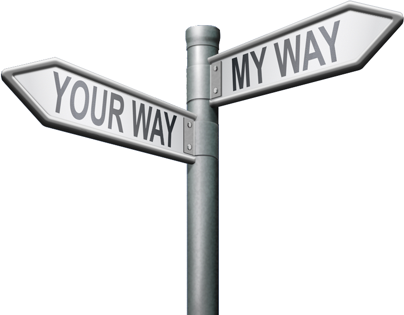 Your Way My Way Street Signs