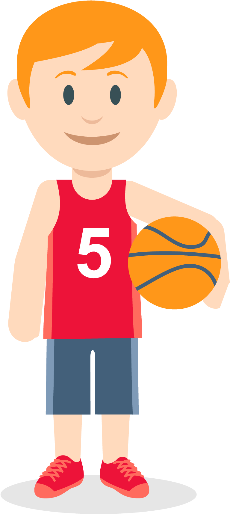 Youth Basketball Player Clipart