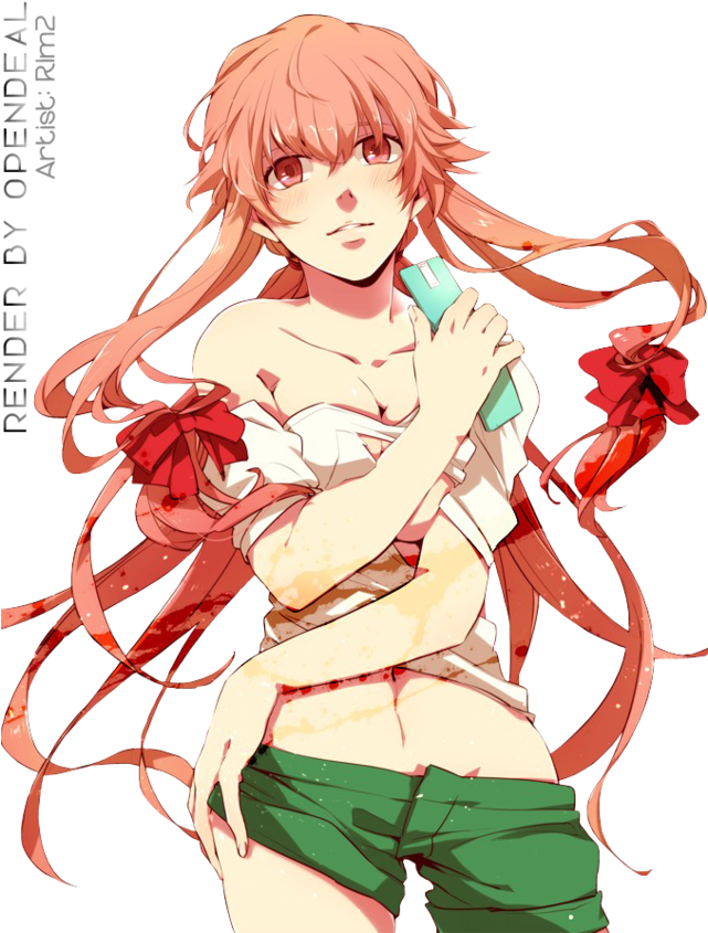 Yuno Gasai Pink Haired Anime Character