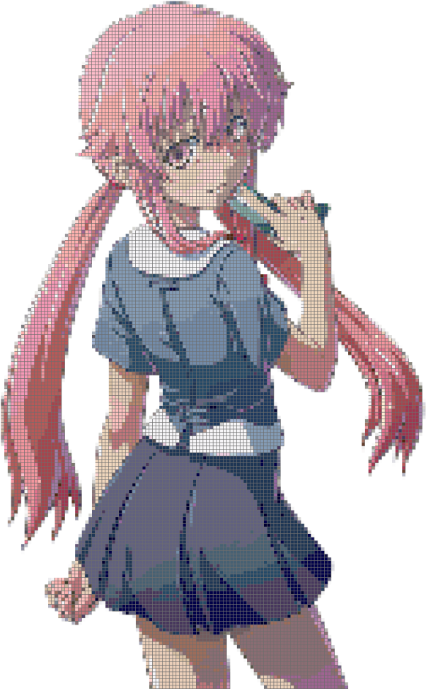 Yuno Gasai Pixel Art