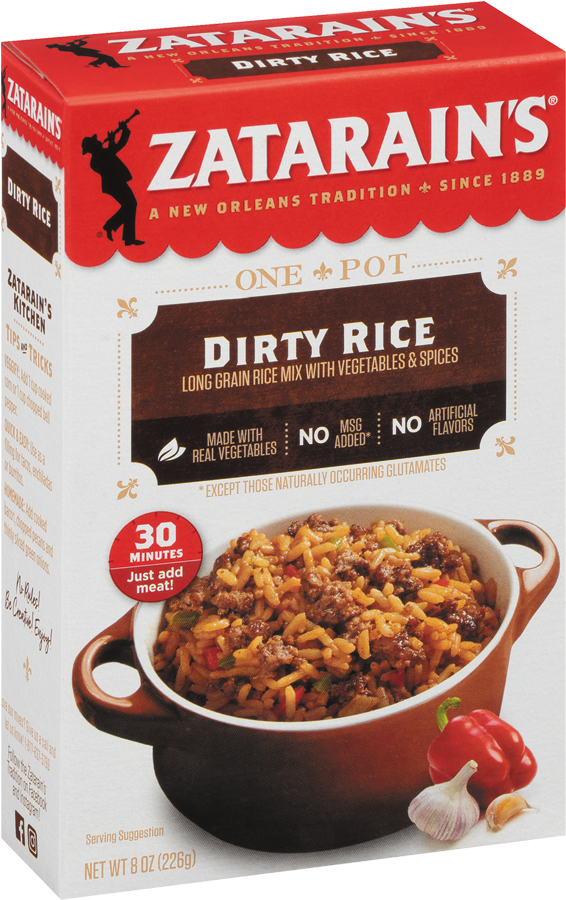 Zatarains Dirty Rice Box