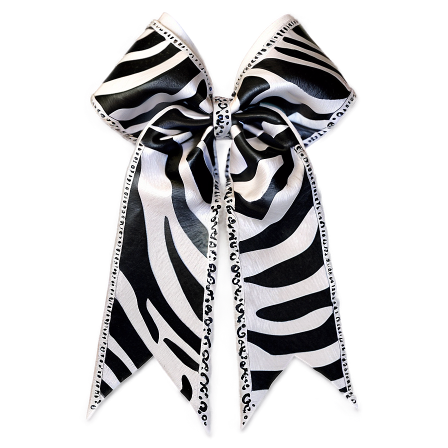 Zebra Print Cheer Bow Png 06212024