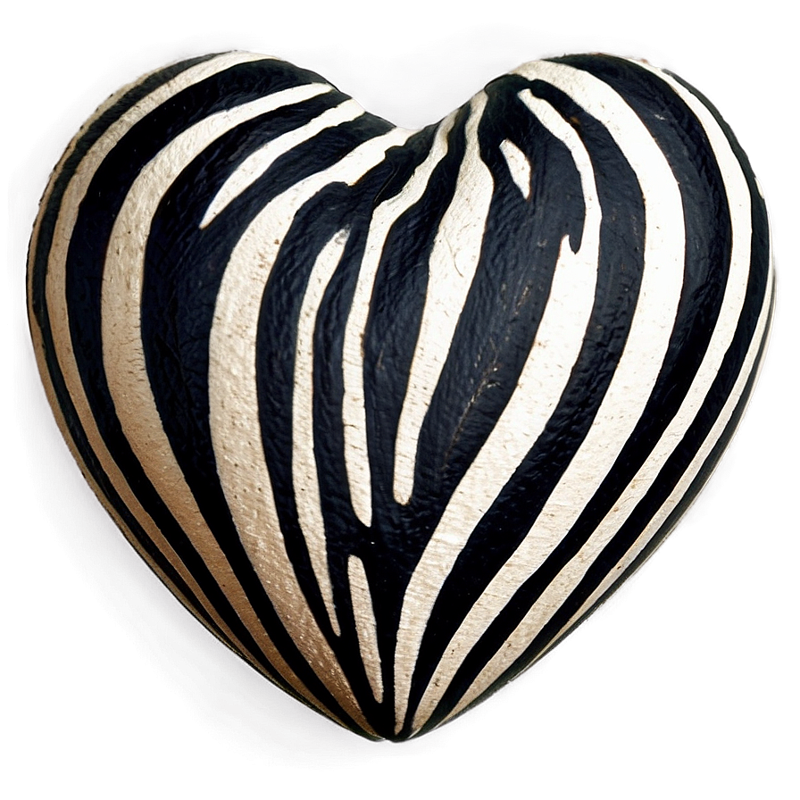 Zebra Print Heart Shape Png Tlc90