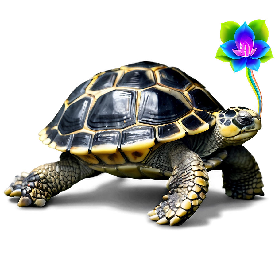 Zen Turtle With Lotus Flower Png Fpe