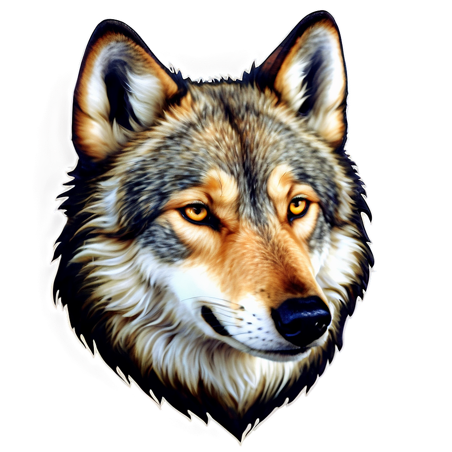 Zen Wolf Head Meditation Png Tfj