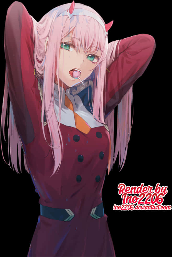 Zero Two Stretching Pose