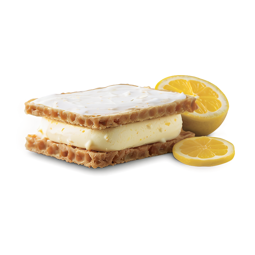 Zesty Lemon Bar Ice Cream Sandwich Png Gqc25