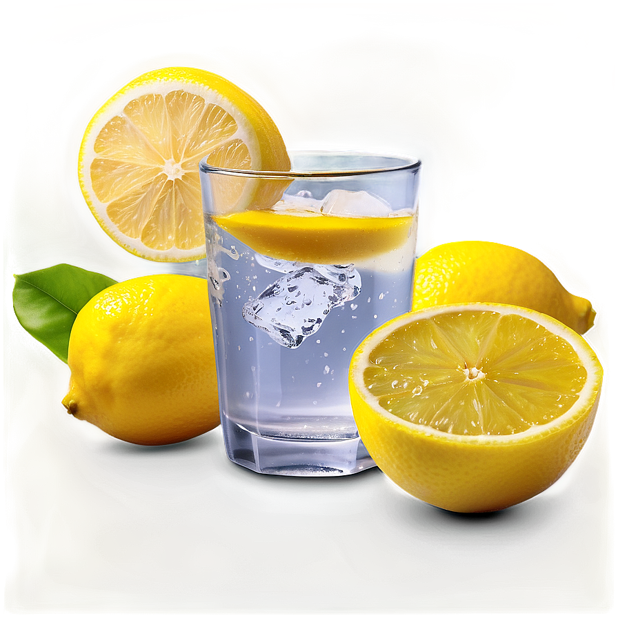 Zesty Lemon Water Png 47