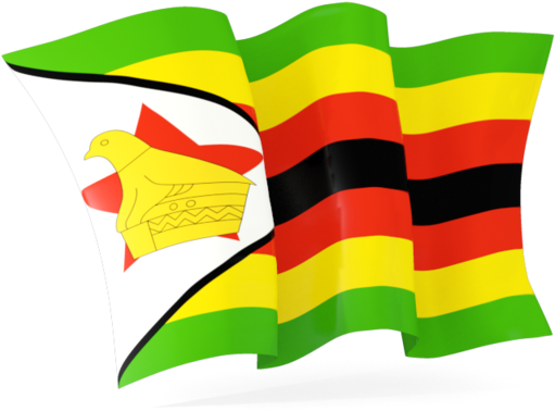 Zimbabwe National Flag Waving