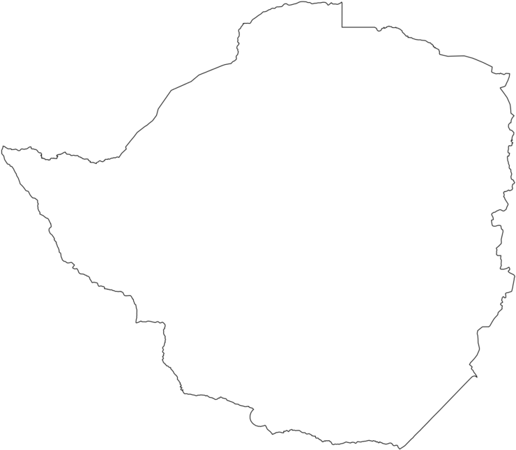 Zimbabwe Outline Map