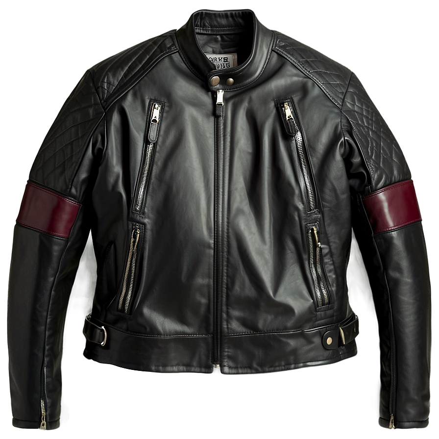 Zipper Leather Jacket Png 06122024