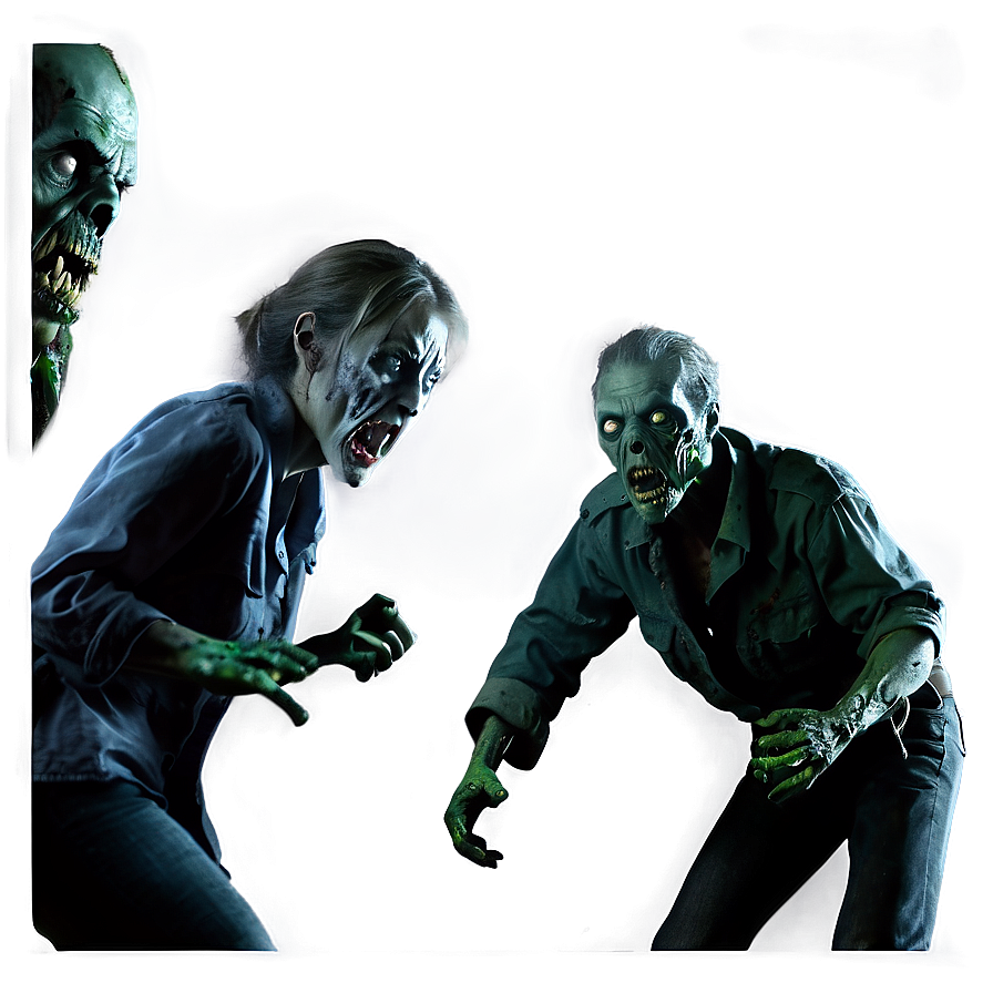 Zombie Attack Scene Png Cel