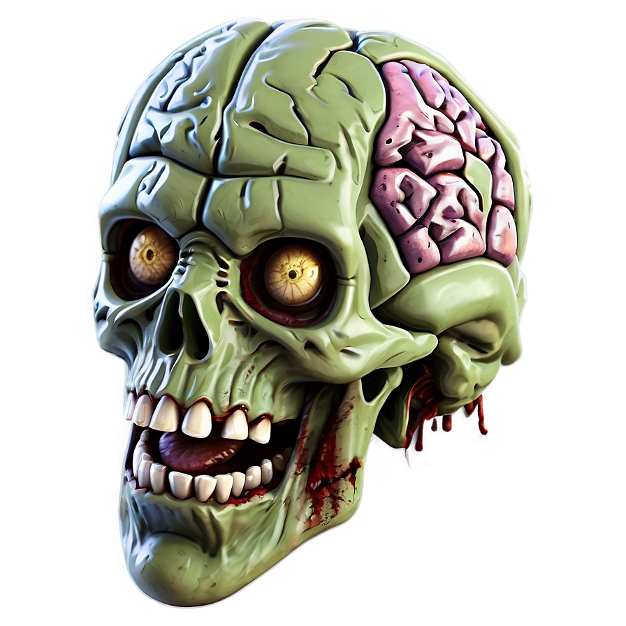 Zombie Brain Cartoon Png 05032024