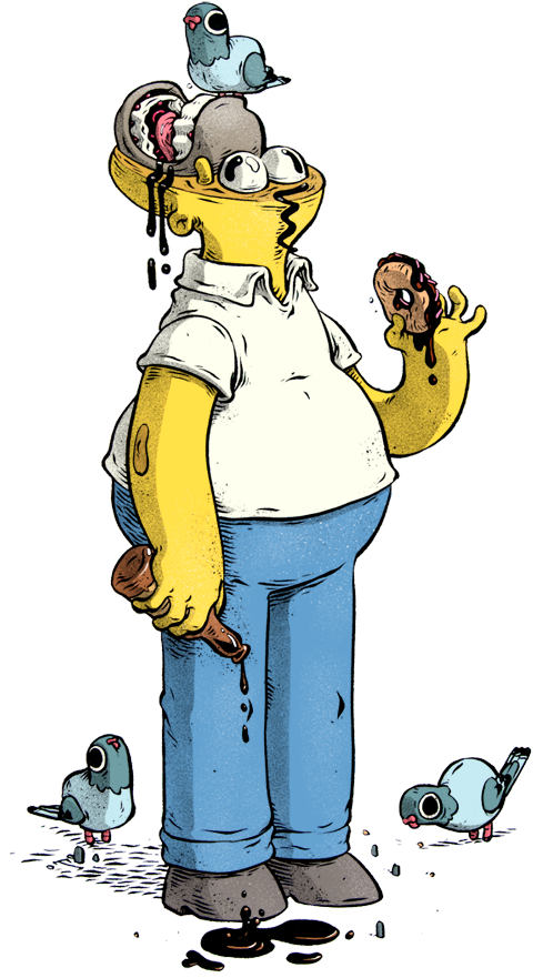 Zombie Homer Simpson Illustration