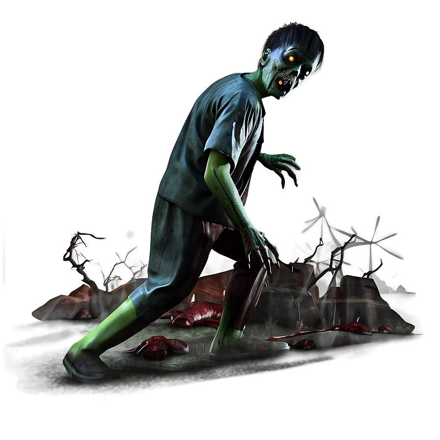 Zombie Science Fiction Scene Png 3