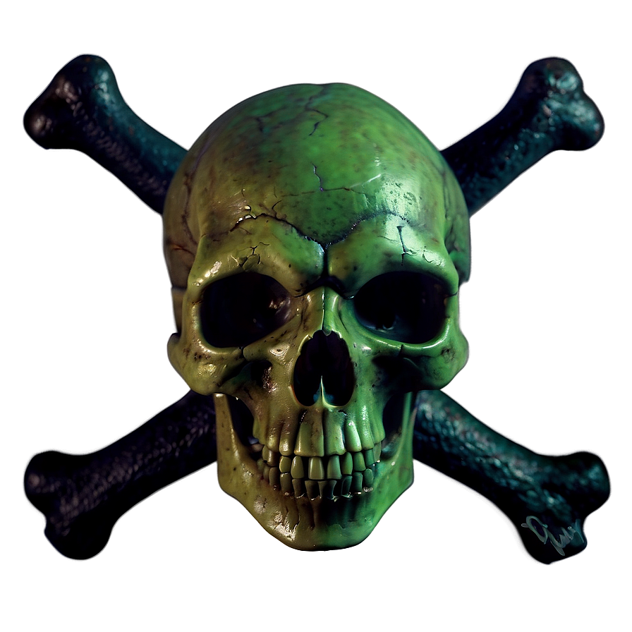 Zombie Skull And Bones Png 60