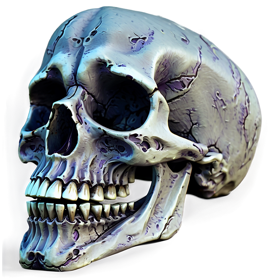 Zombie Skull Face Art Png 06272024