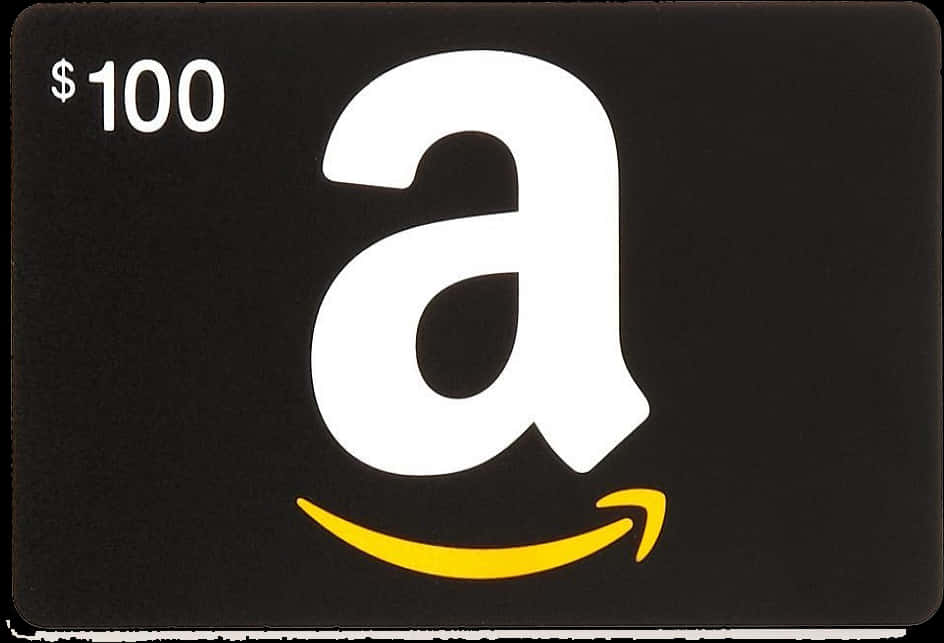 100 Dollar Amazon Gift Card PNG image