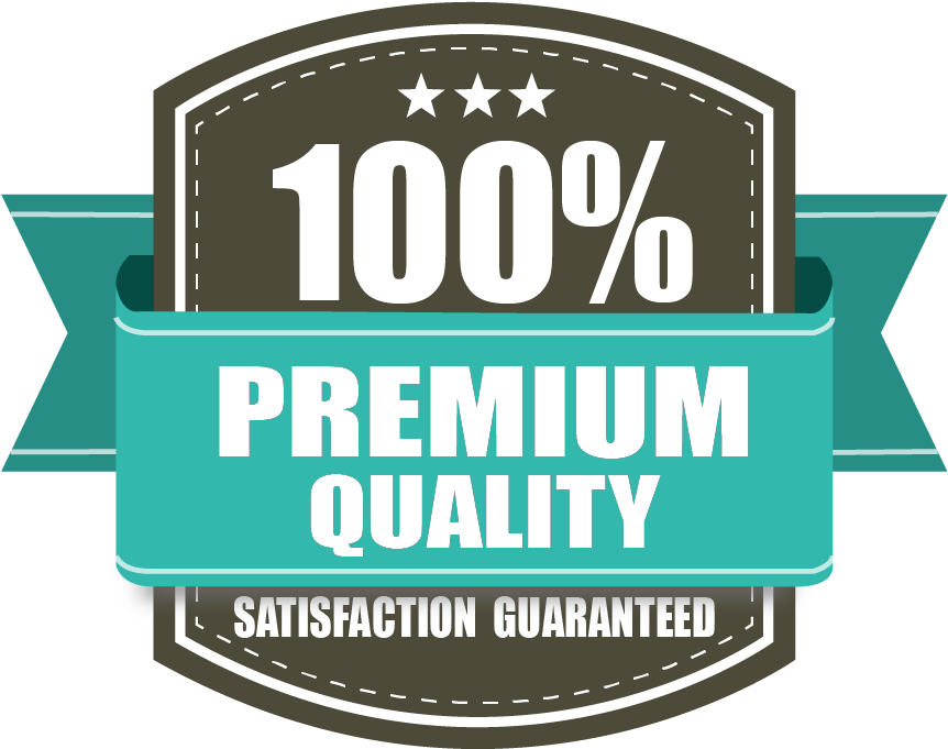 100 Percent Premium Quality Satisfaction Guarantee Badge PNG image