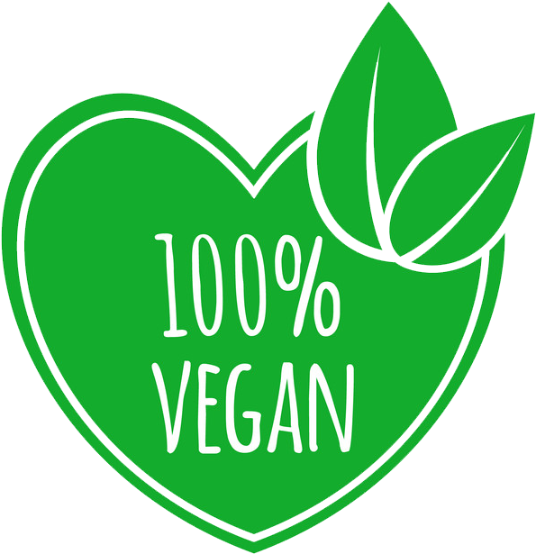 100 Percent Vegan Heart Logo PNG image