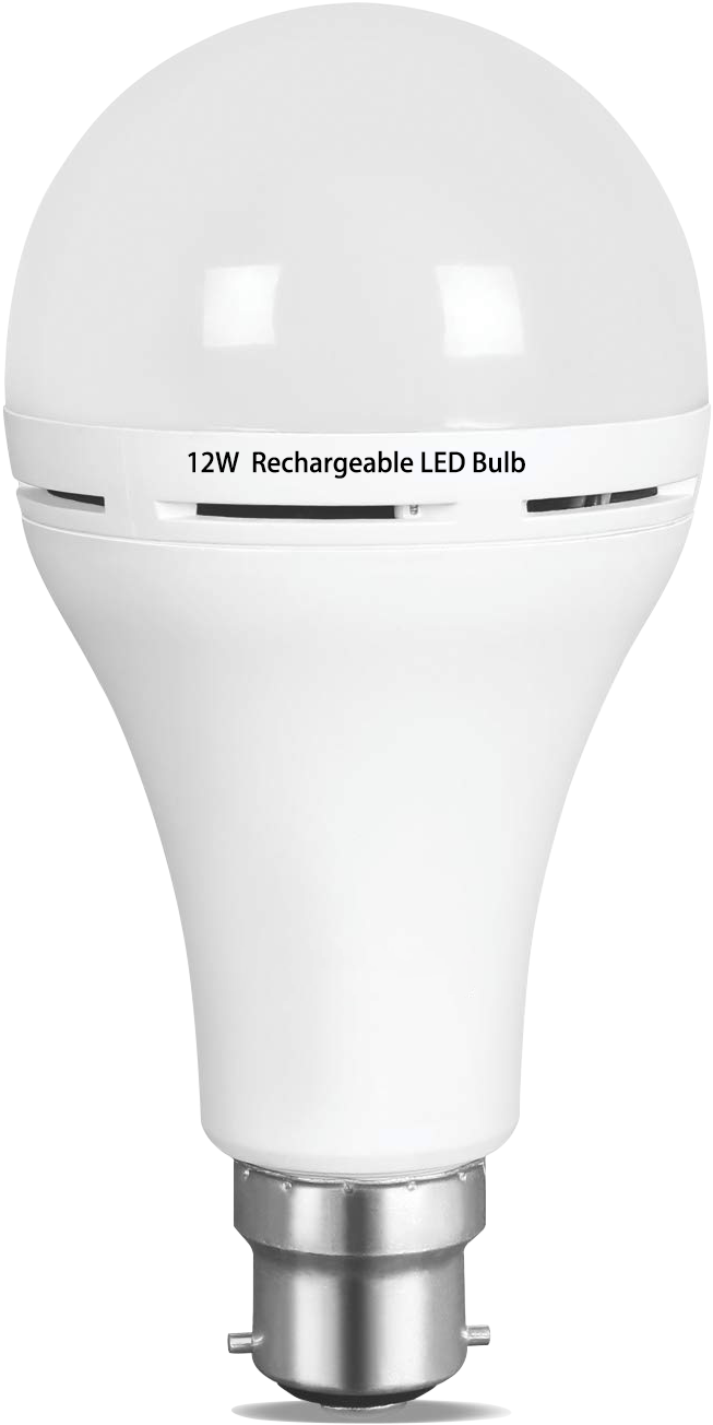 12 W Rechargeable L E D Bulb PNG image