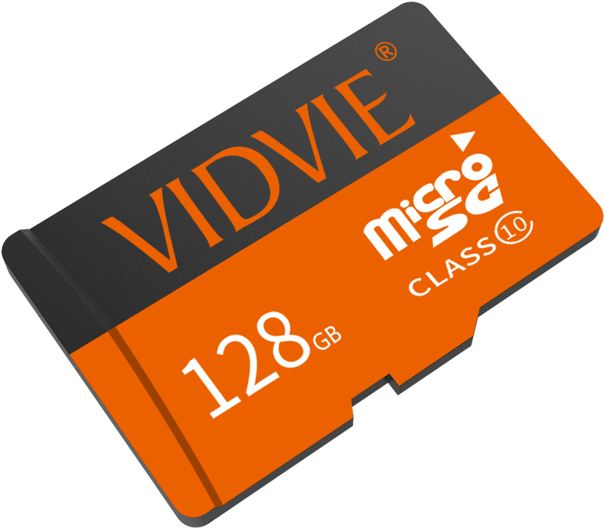 128 G B Orange Micro S D Card PNG image