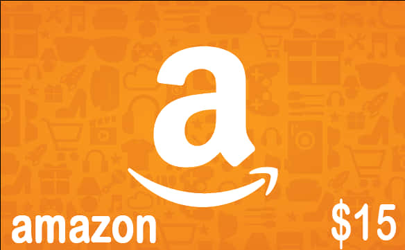 15 Dollar Amazon Gift Card Design PNG image