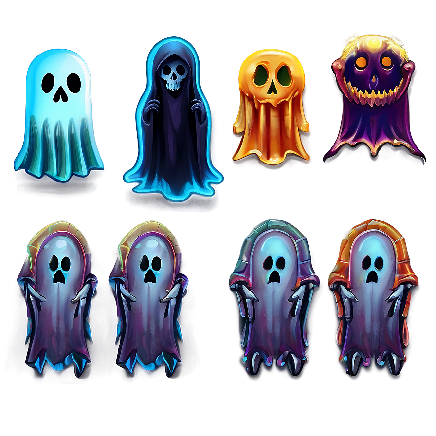 16 Bit Ghosts And Ghouls Png 06252024 PNG image