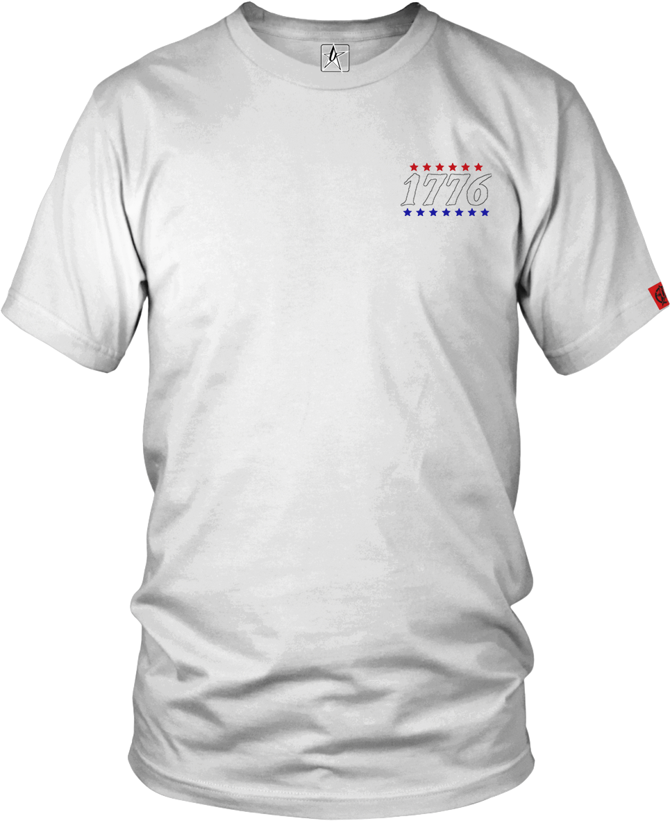 1776 Stars Patriotic T Shirt Design PNG image