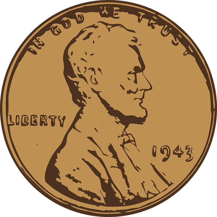 1943 Lincoln Wheat Penny PNG image