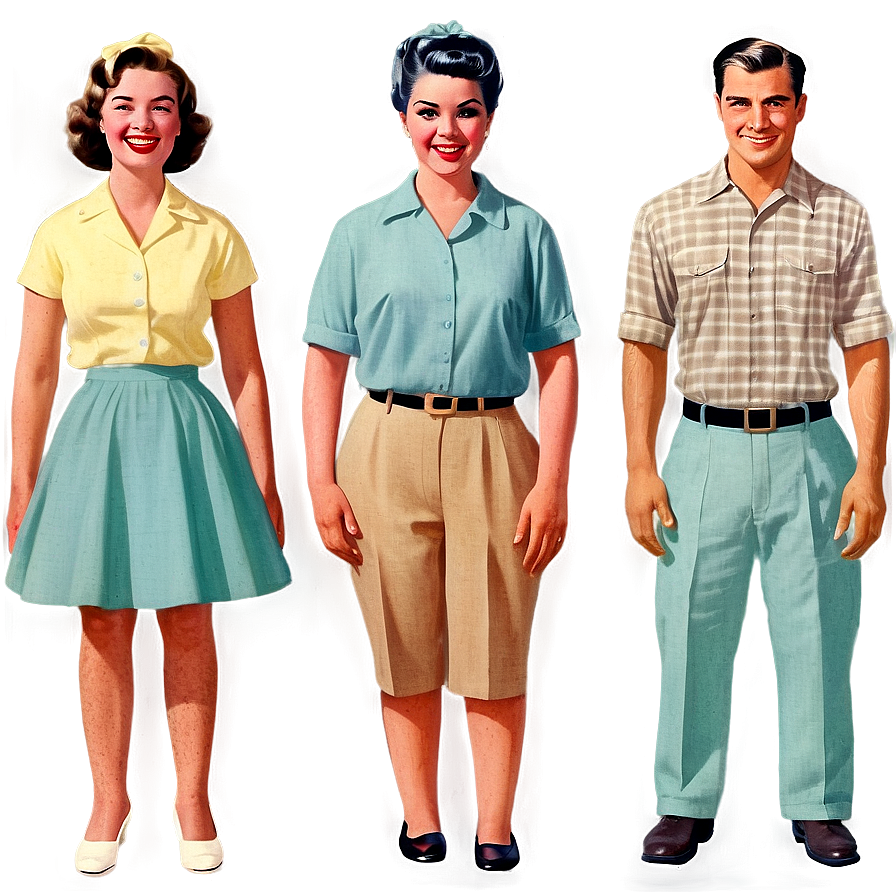 1950s American Suburbia Illustration Png 06242024 PNG image