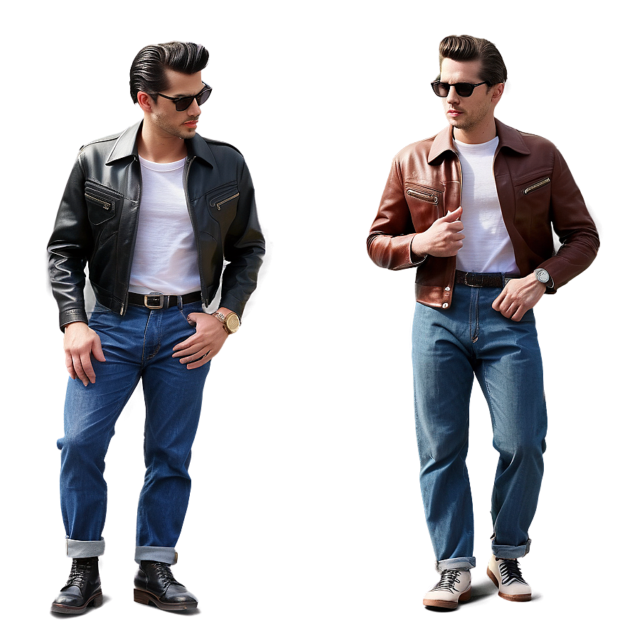 1950s Greaser Fashion Styles Png 30 PNG image