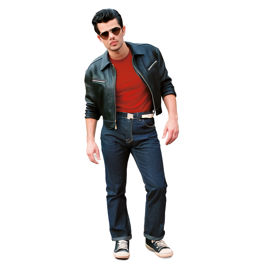 1950s Greaser Fashion Styles Png 35 PNG image