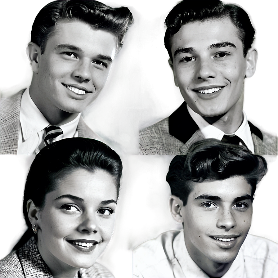 1950s High School Yearbook Photos Png 32 PNG image