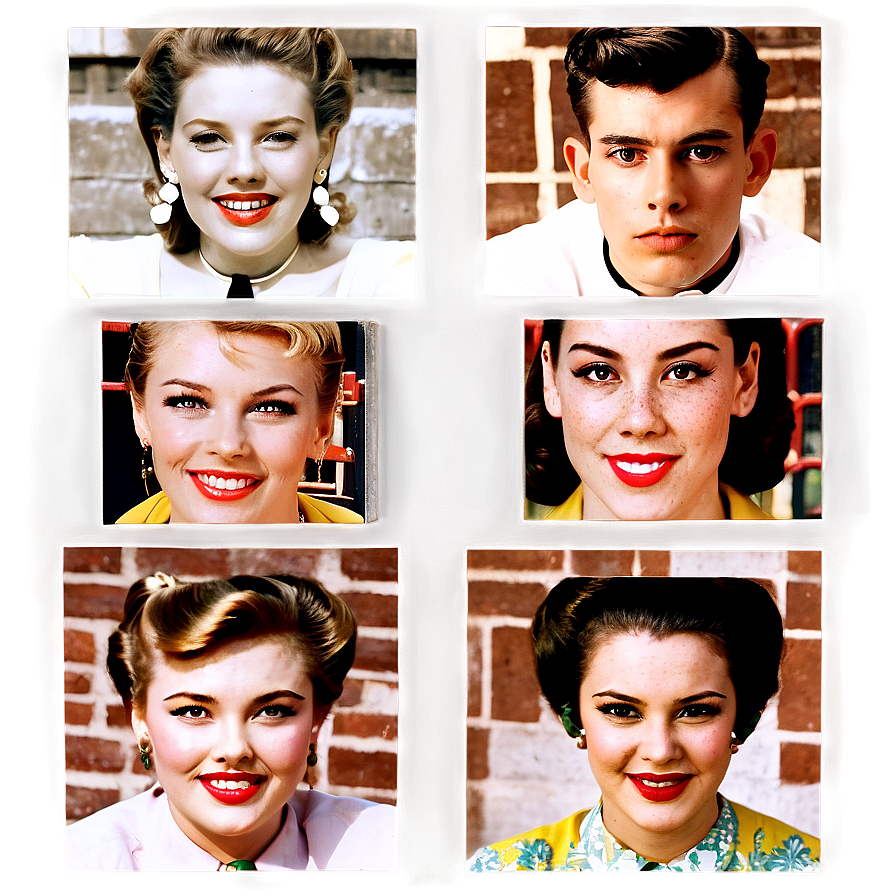 1950s High School Yearbook Photos Png 55 PNG image