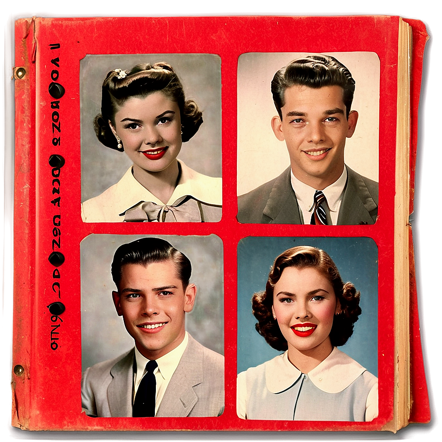 1950s High School Yearbook Photos Png Ojc PNG image