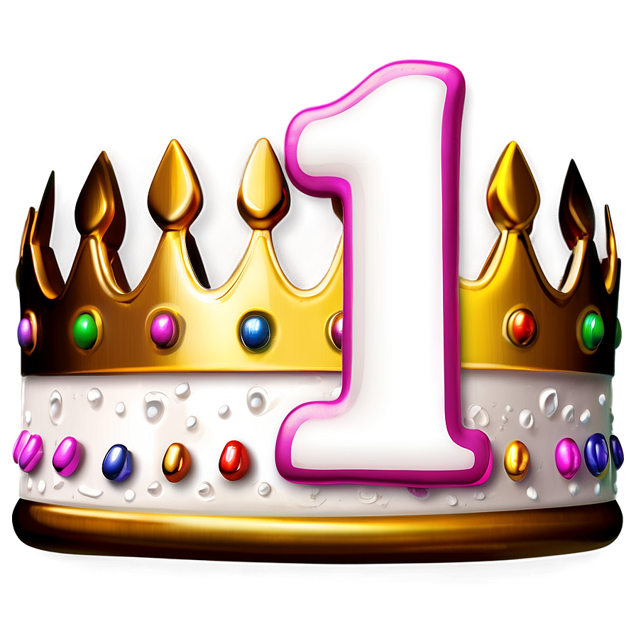 1st Birthday Crown Png Fit PNG image