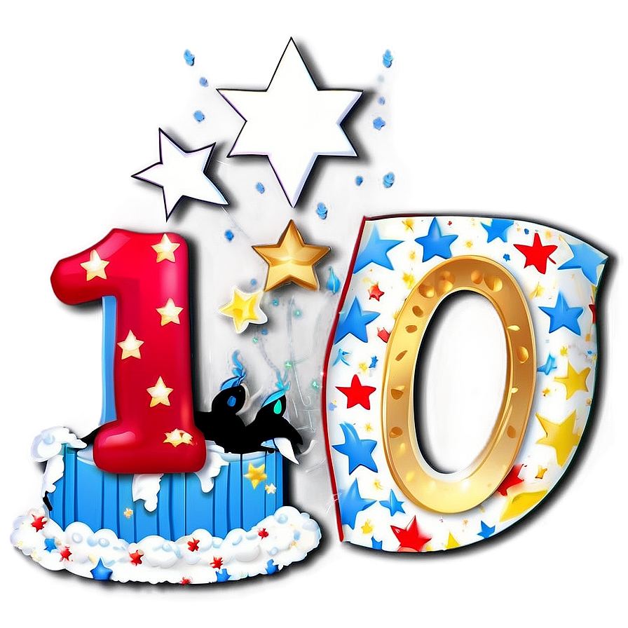 1st Birthday Magic Show Theme Png 06202024 PNG image